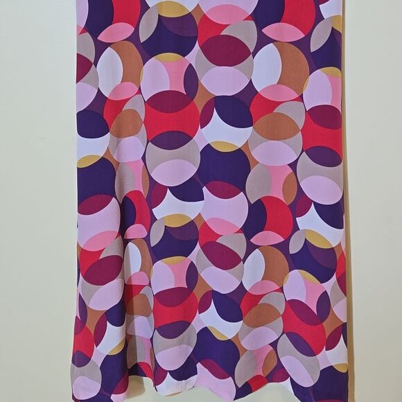 Boden Limited Edition Y2K Silk Babydoll Dress Size 6 Geometric Rockabilly Retro - Picture 6 of 16